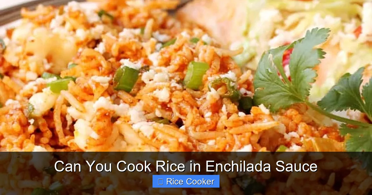 Can You Cook Rice in Enchilada Sauce