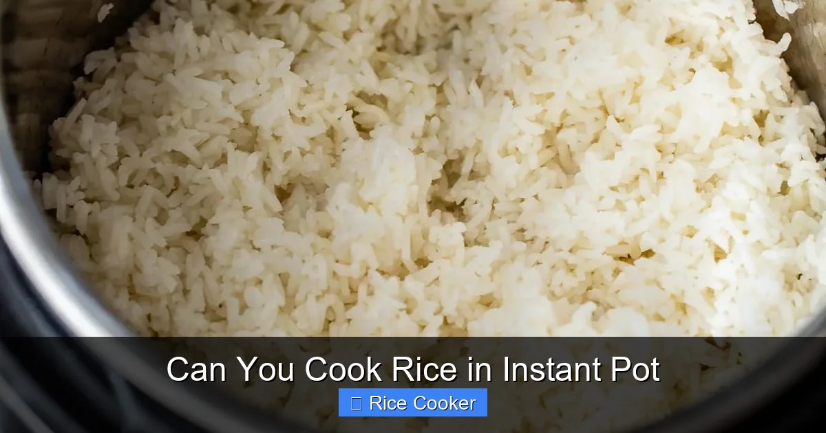 Can You Cook Rice in Instant Pot