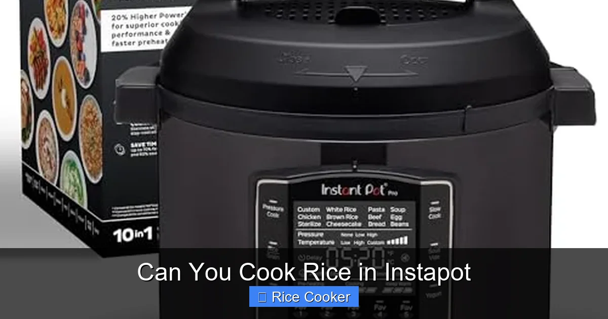 Can You Cook Rice in Instapot