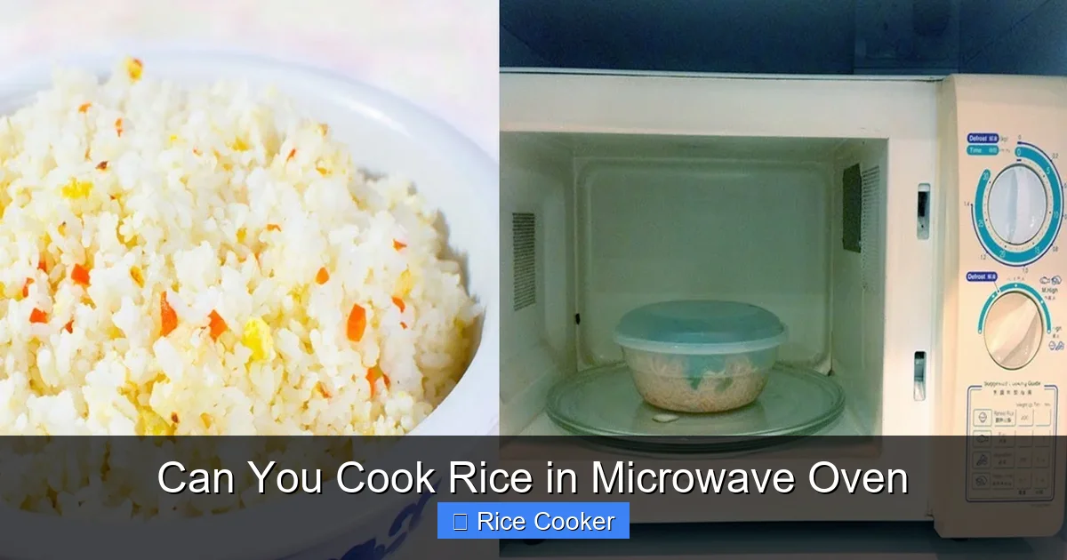 Can You Cook Rice in Microwave Oven