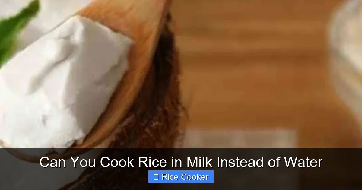Can You Cook Rice in Milk Instead of Water