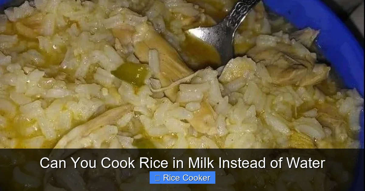 Can You Cook Rice in Milk Instead of Water