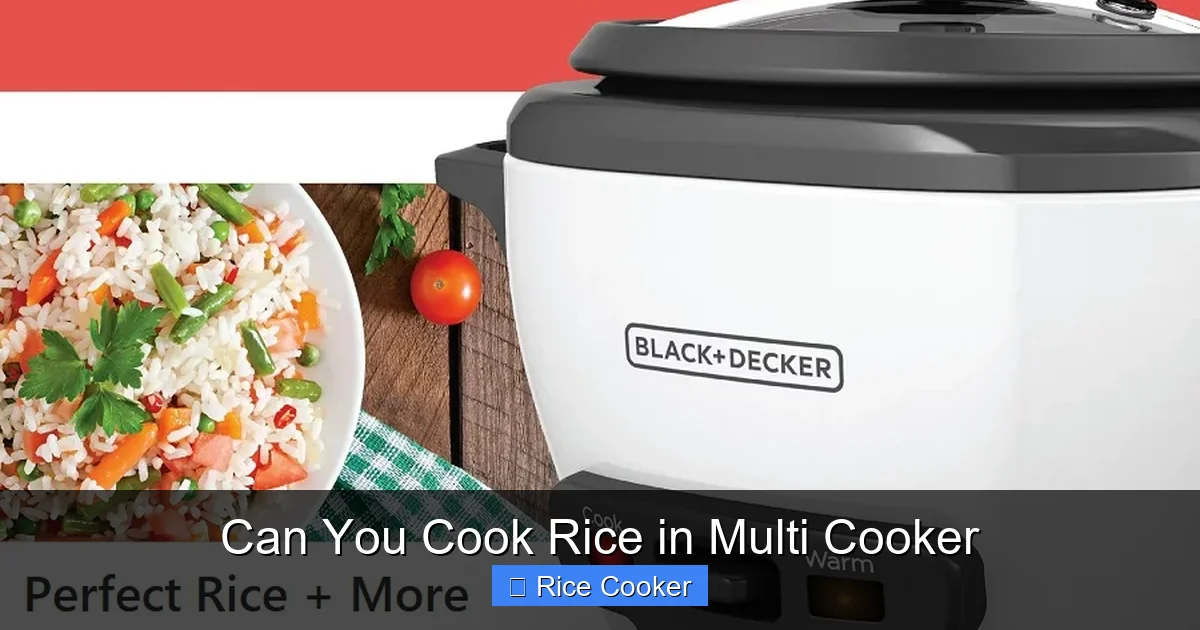 Can You Cook Rice in Multi Cooker