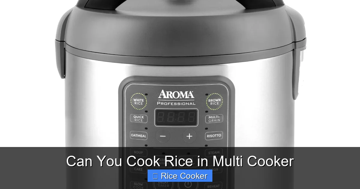 Can You Cook Rice in Multi Cooker