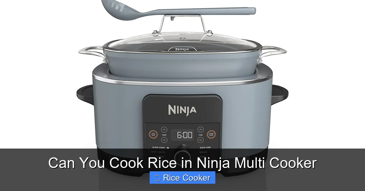 Can You Cook Rice in Ninja Multi Cooker