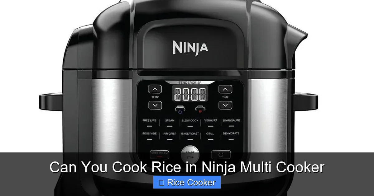 Can You Cook Rice in Ninja Multi Cooker