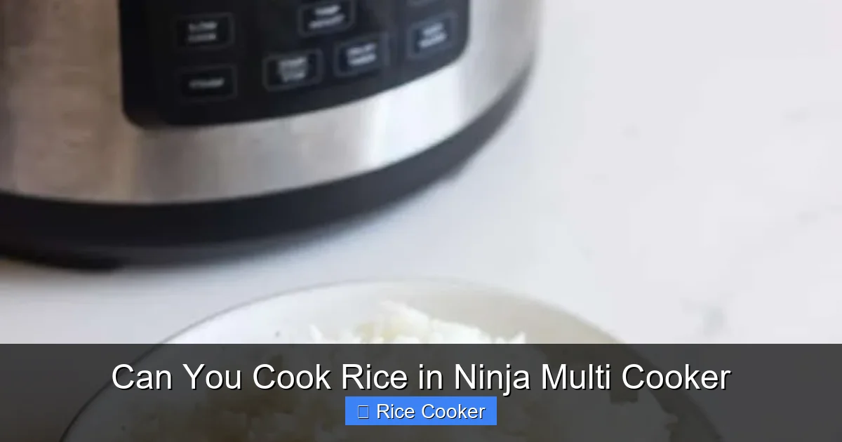 Can You Cook Rice in Ninja Multi Cooker