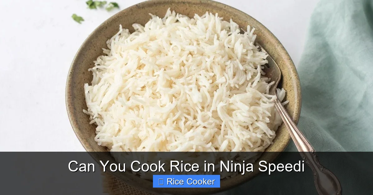Can You Cook Rice in Ninja Speedi