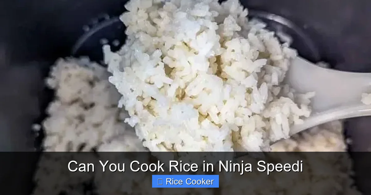 Can You Cook Rice in Ninja Speedi