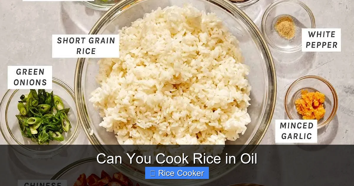 Can You Cook Rice in Oil