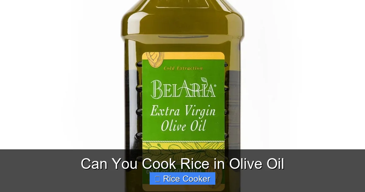 Can You Cook Rice in Olive Oil