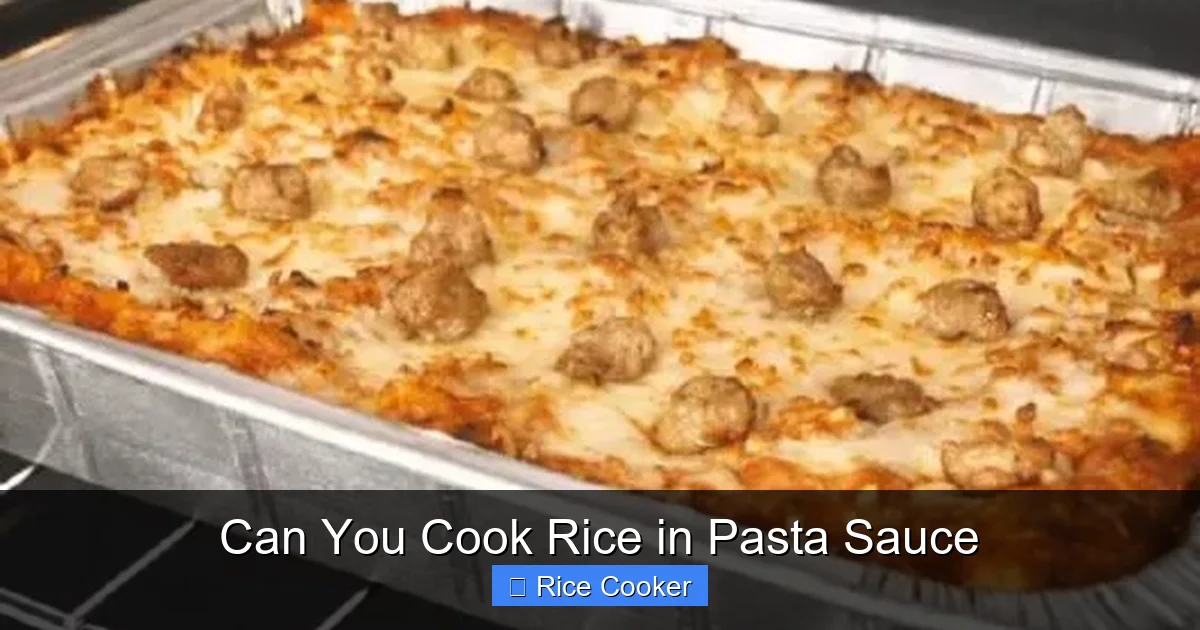 Can You Cook Rice in Pasta Sauce