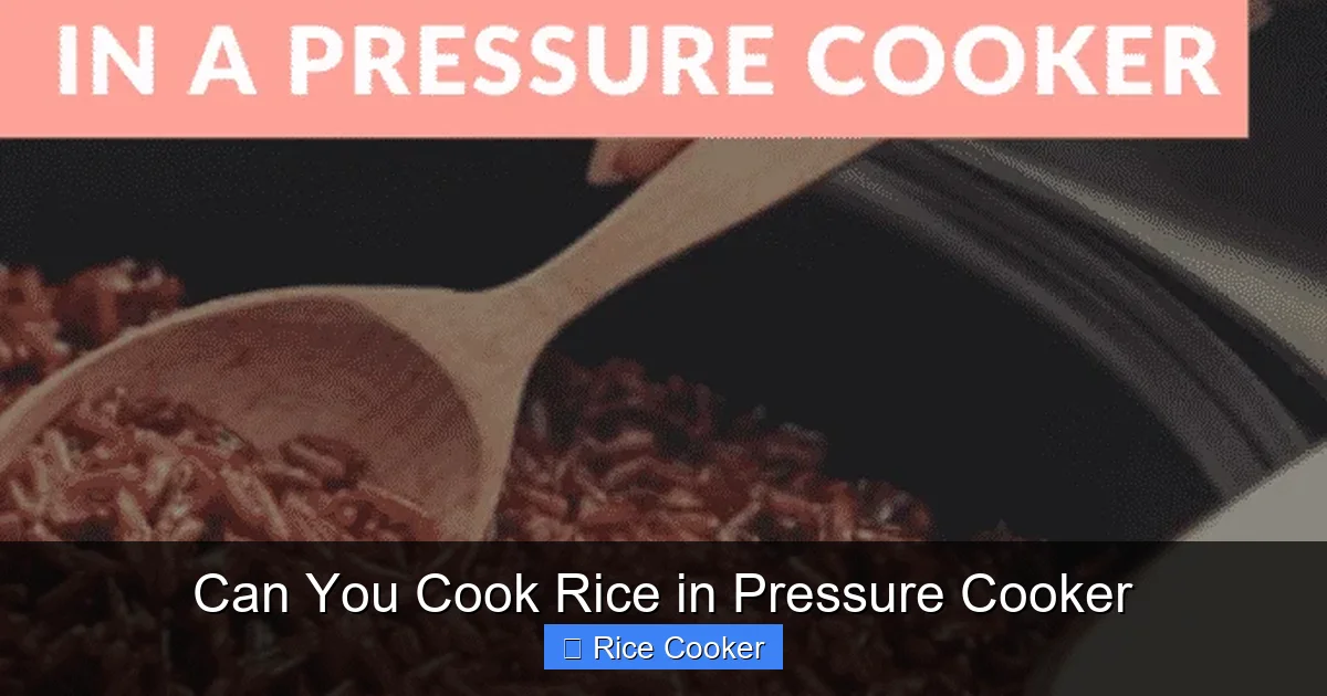 Can You Cook Rice in Pressure Cooker