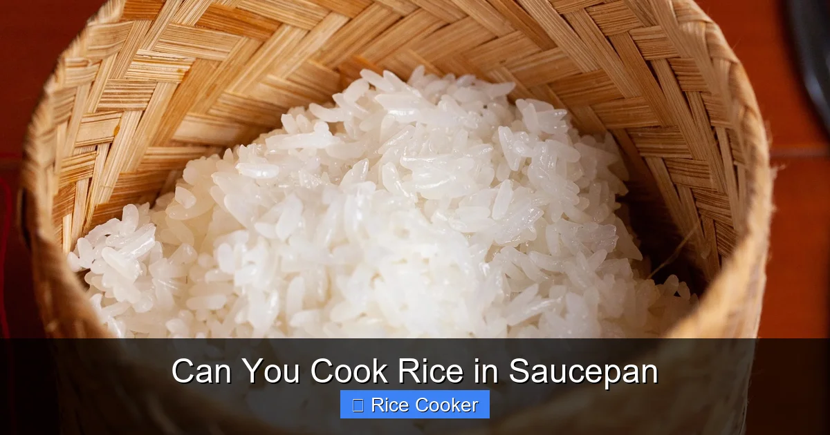 Can You Cook Rice in Saucepan