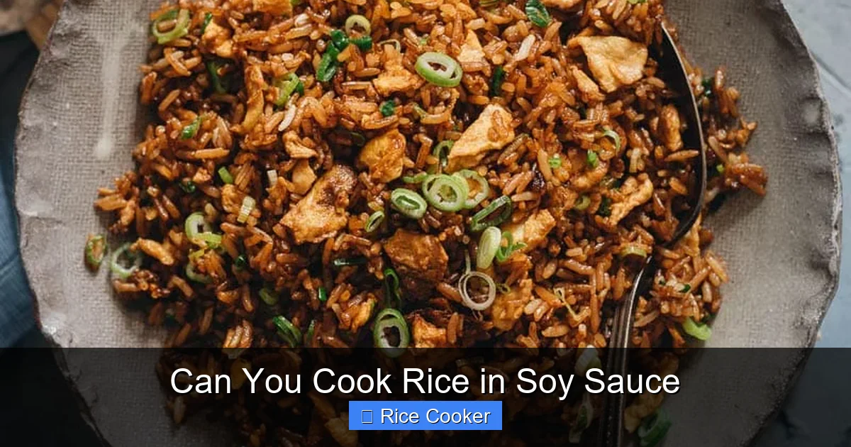 Can You Cook Rice in Soy Sauce