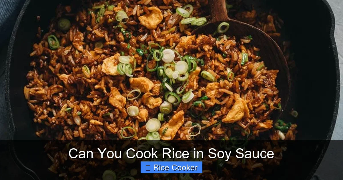 Can You Cook Rice in Soy Sauce