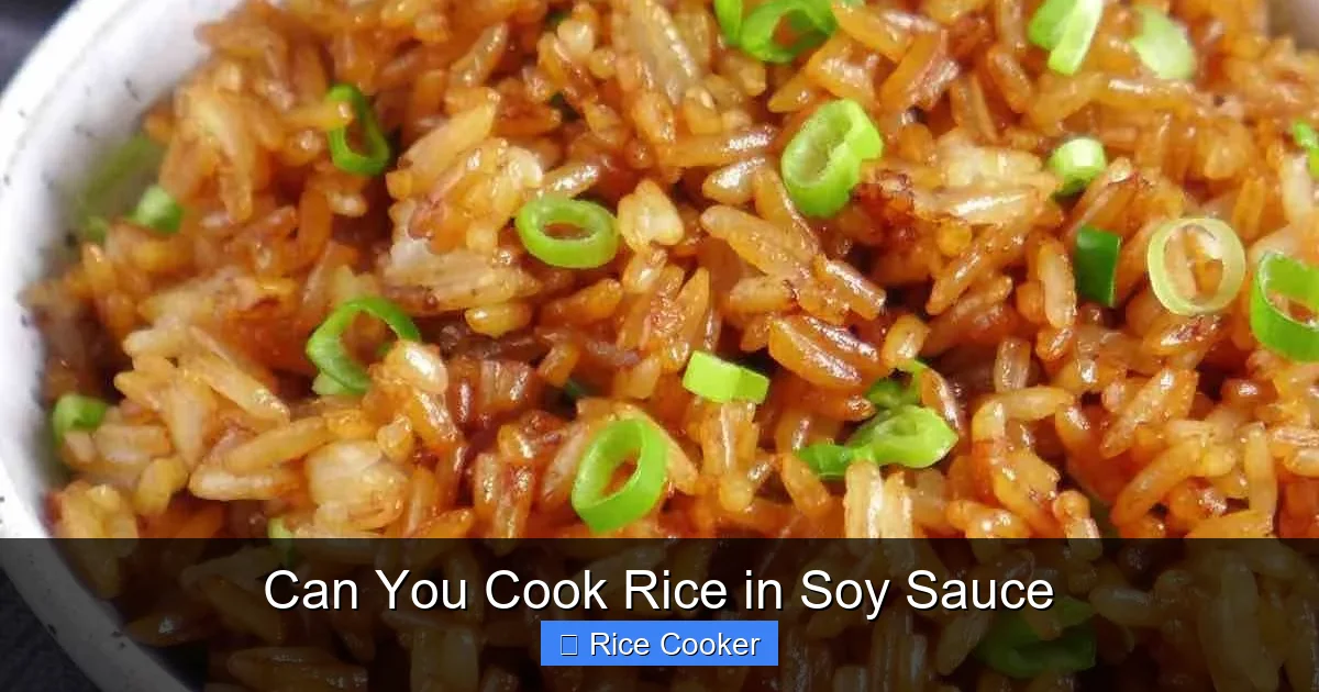Can You Cook Rice in Soy Sauce