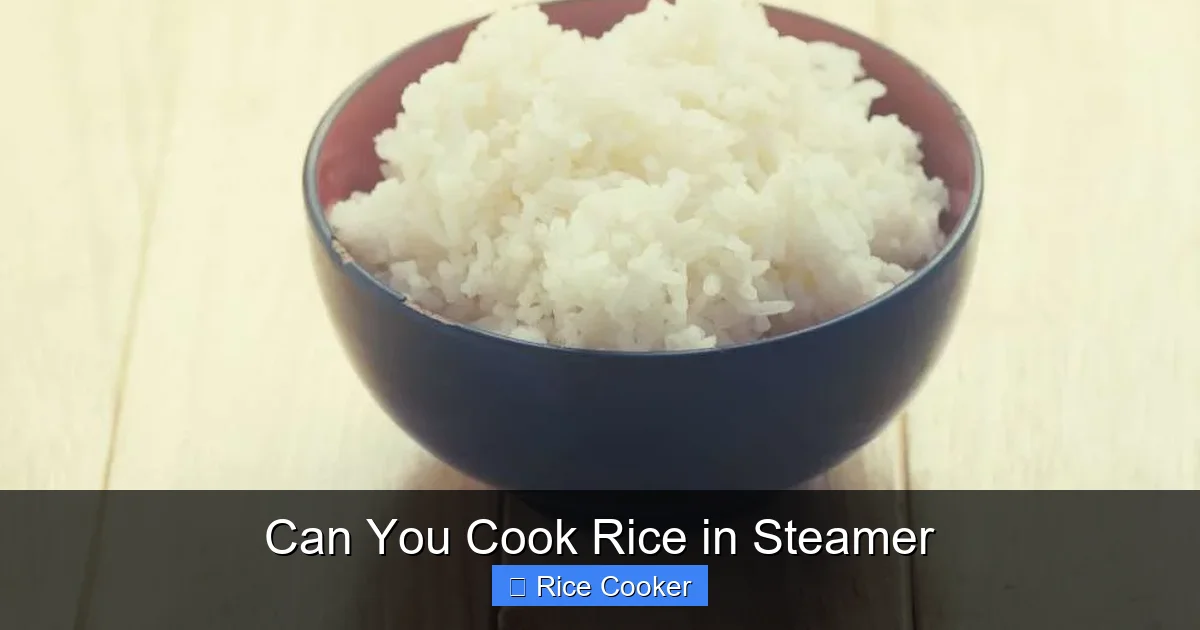 Can You Cook Rice in Steamer