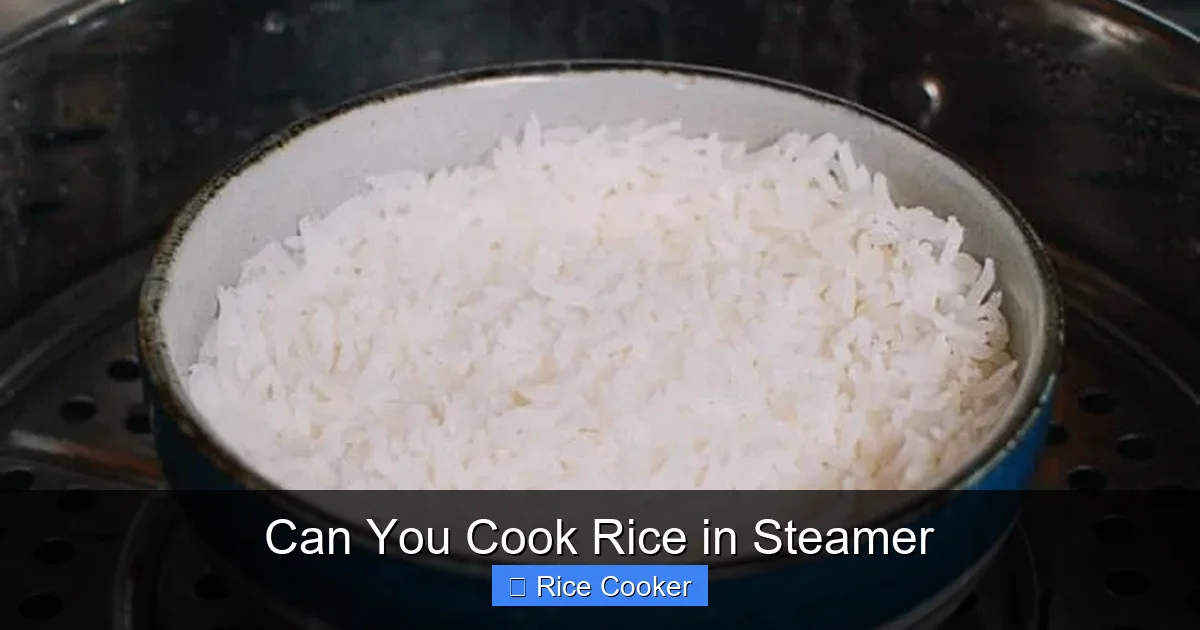 Can You Cook Rice in Steamer