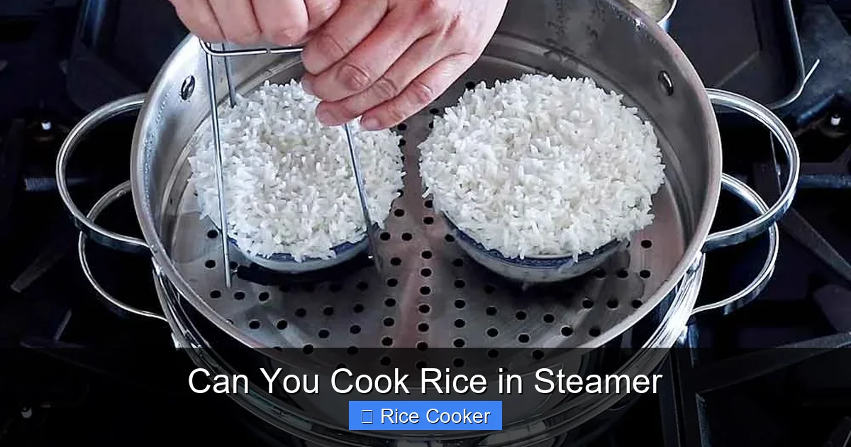 Can You Cook Rice in Steamer