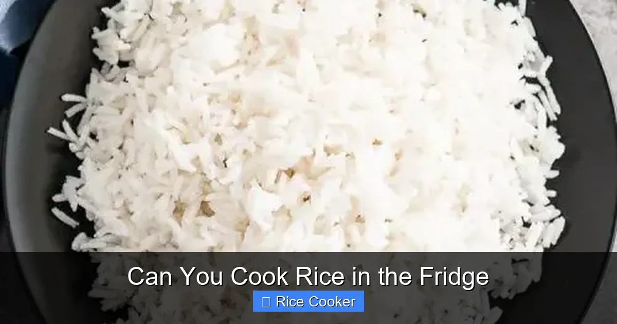 Can You Cook Rice in the Fridge