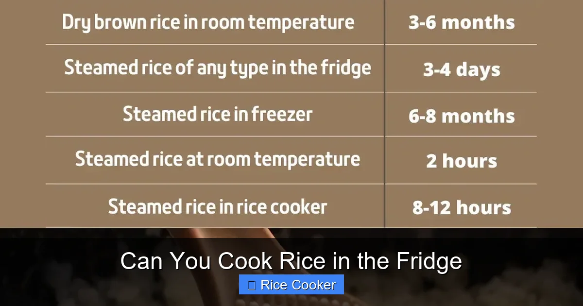 Can You Cook Rice in the Fridge