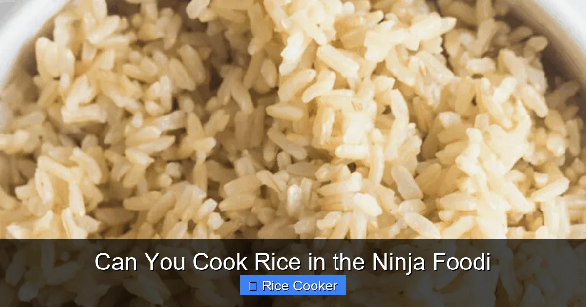 Can You Cook Rice in the Ninja Foodi