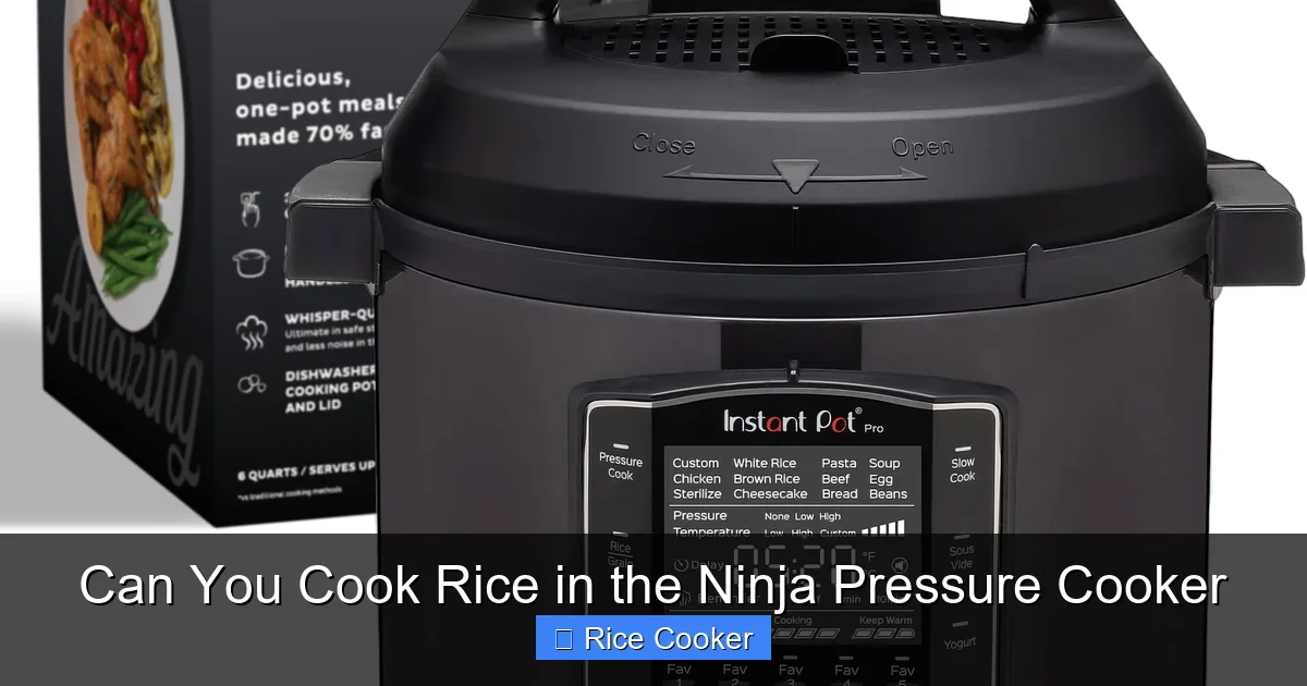 Can You Cook Rice in the Ninja Pressure Cooker