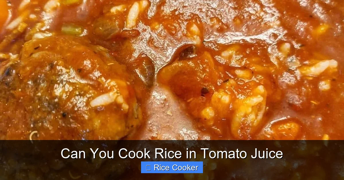 Can You Cook Rice in Tomato Juice