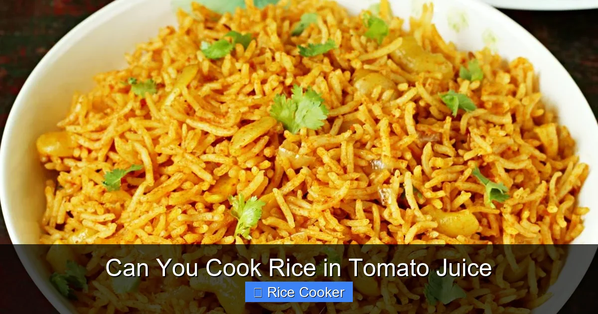 Can You Cook Rice in Tomato Juice