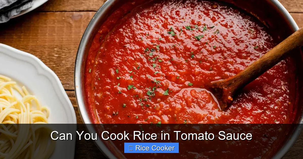 Can You Cook Rice in Tomato Sauce