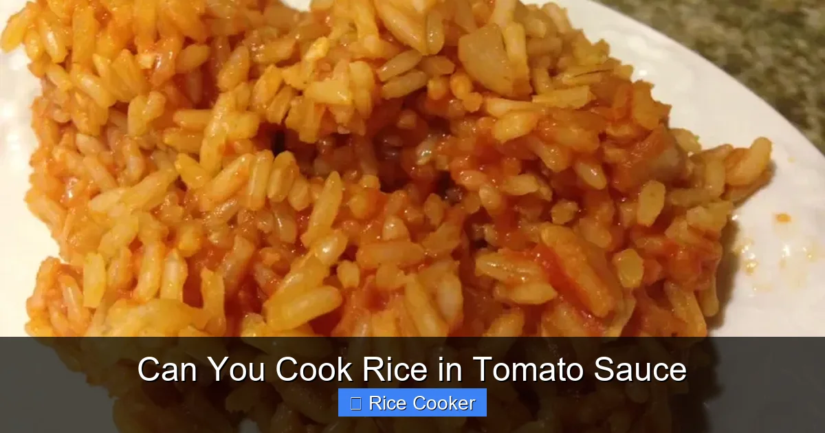 Can You Cook Rice in Tomato Sauce
