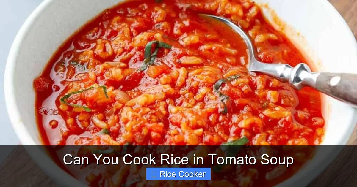 Can You Cook Rice in Tomato Soup