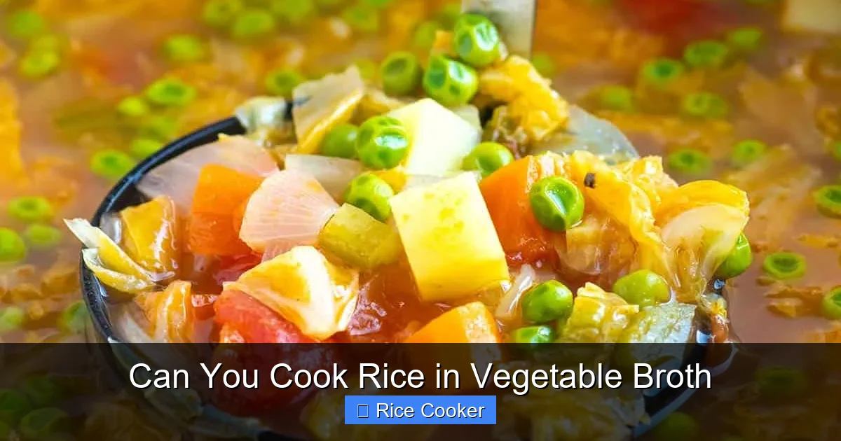 Can You Cook Rice in Vegetable Broth