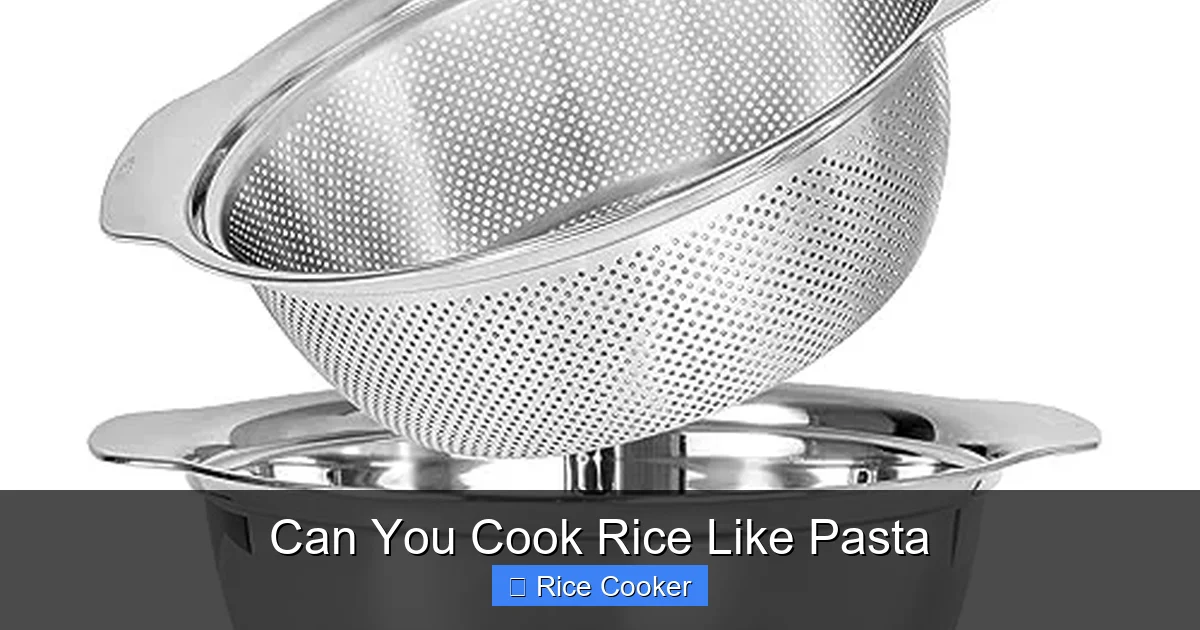 Can You Cook Rice Like Pasta