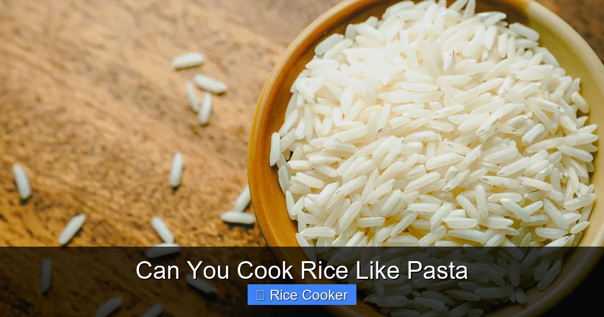 Can You Cook Rice Like Pasta
