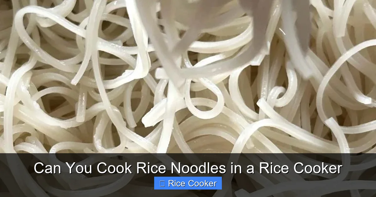 Can You Cook Rice Noodles in a Rice Cooker