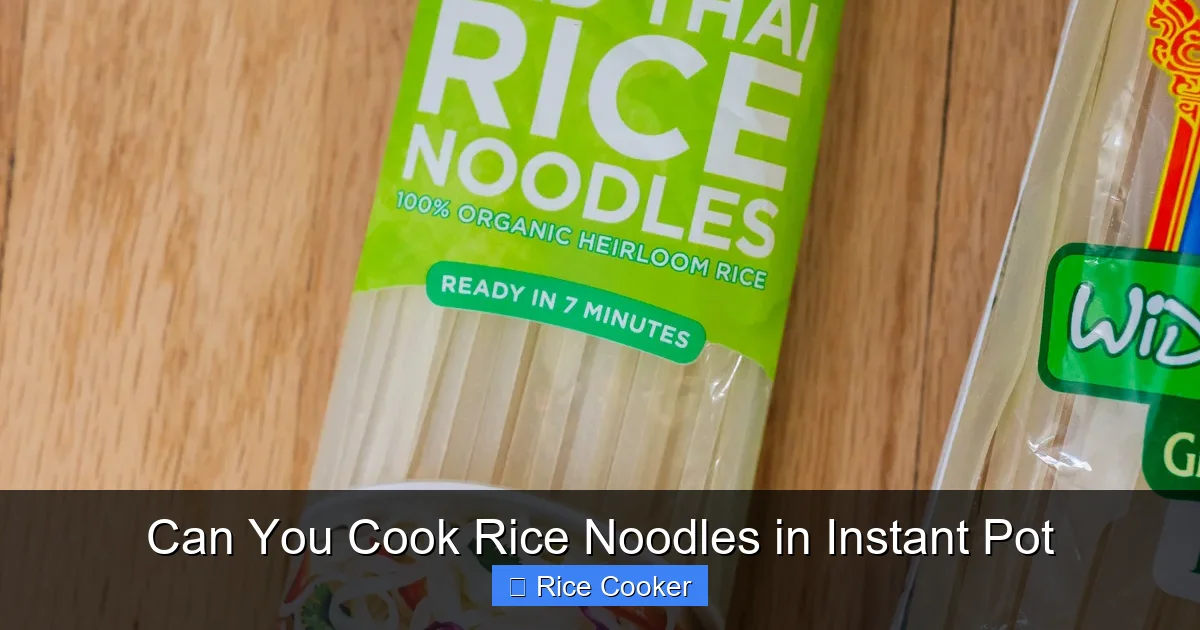 Can You Cook Rice Noodles in Instant Pot