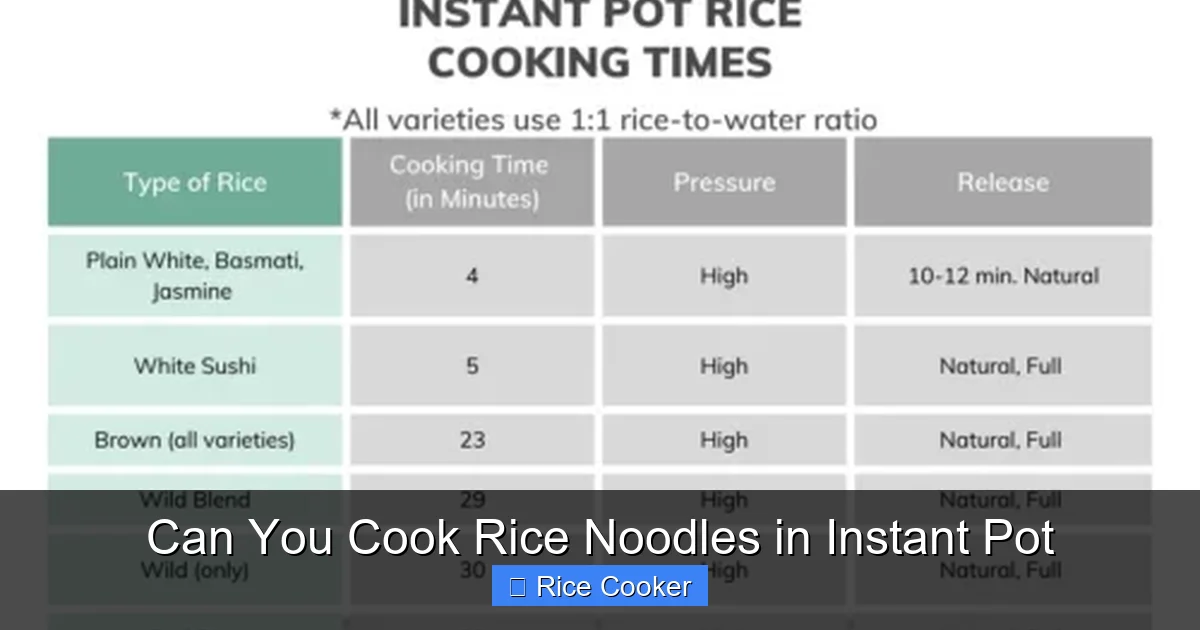 Can You Cook Rice Noodles in Instant Pot