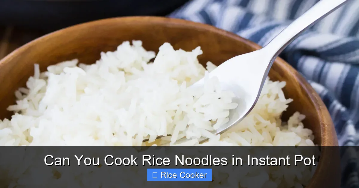 Can You Cook Rice Noodles in Instant Pot