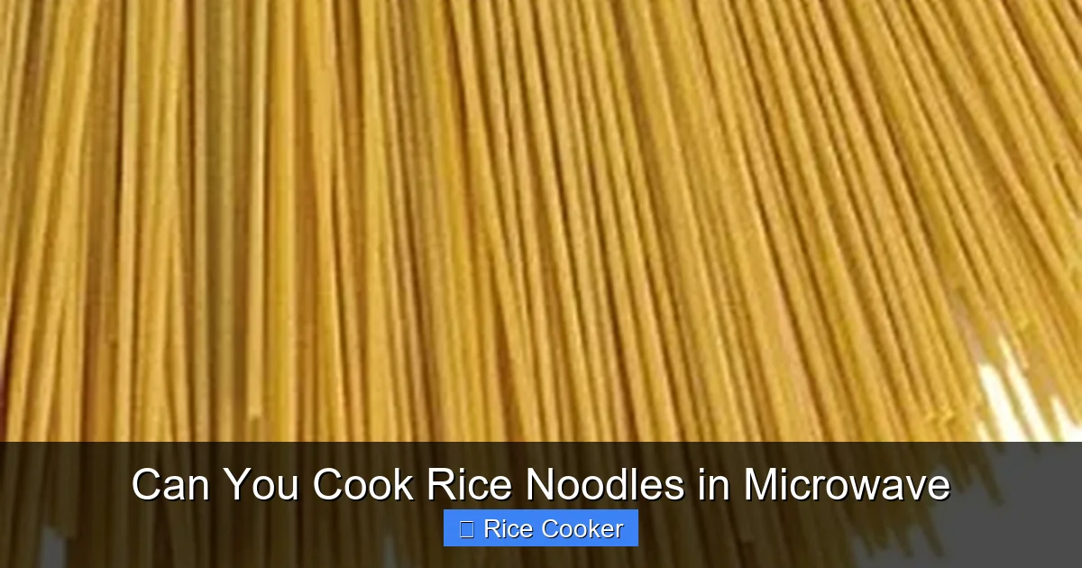 Can You Cook Rice Noodles in Microwave