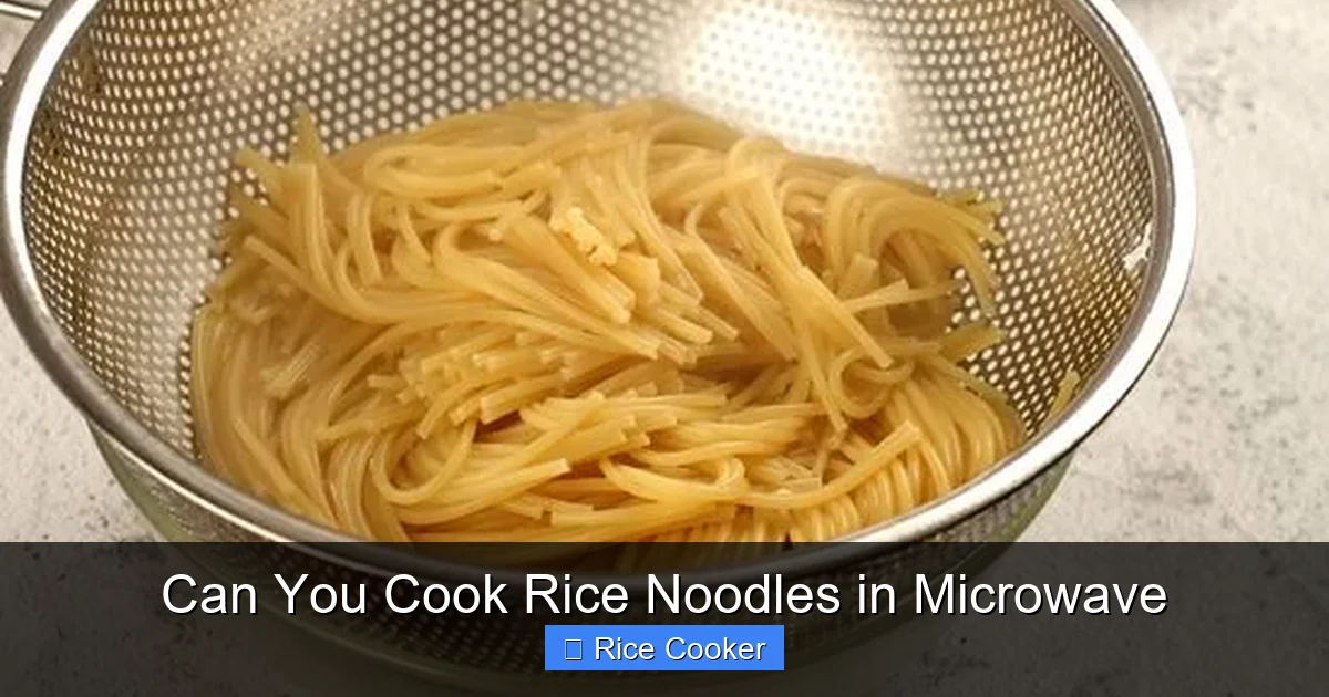 Can You Cook Rice Noodles in Microwave