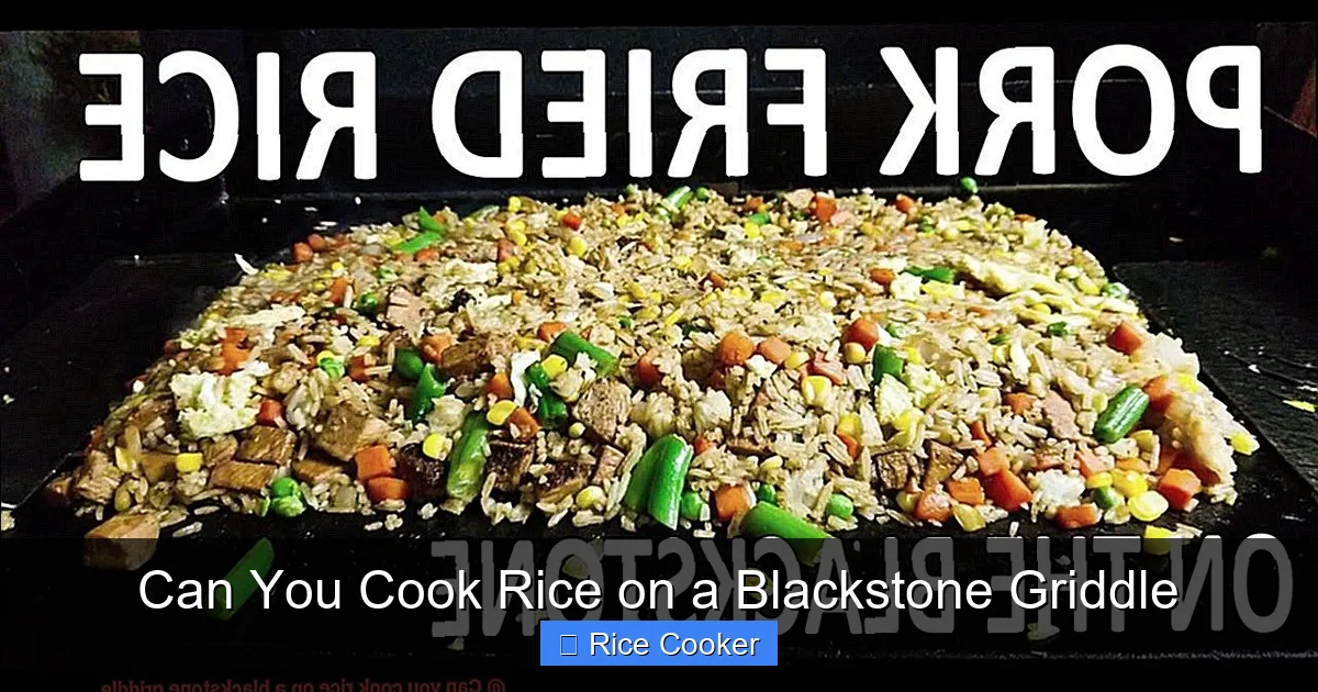 Can You Cook Rice on a Blackstone Griddle