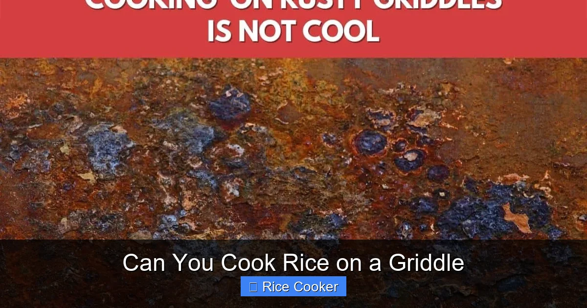Can You Cook Rice on a Griddle