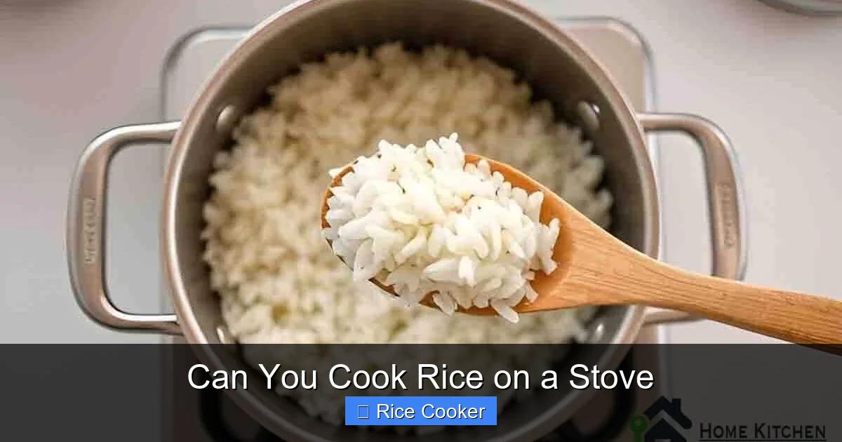 Can You Cook Rice on a Stove