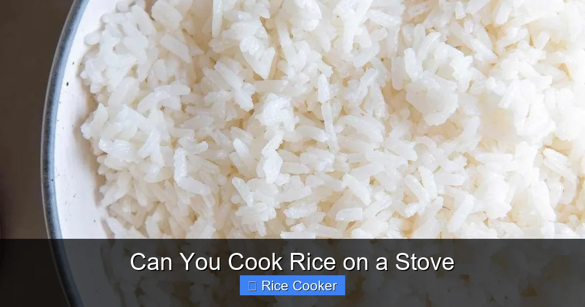 Can You Cook Rice on a Stove