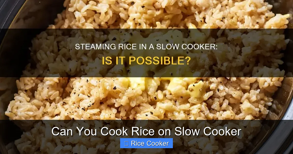 Can You Cook Rice on Slow Cooker