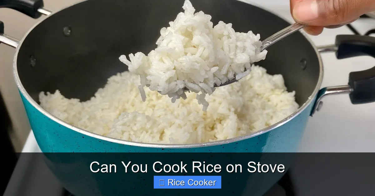 Can You Cook Rice on Stove