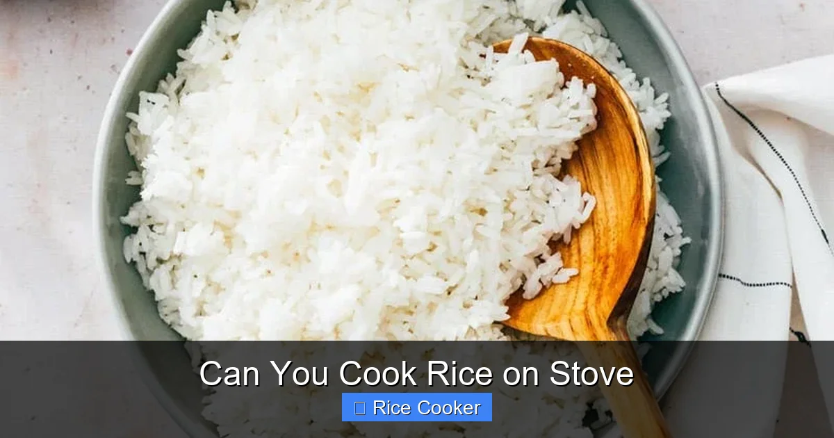 Can You Cook Rice on Stove