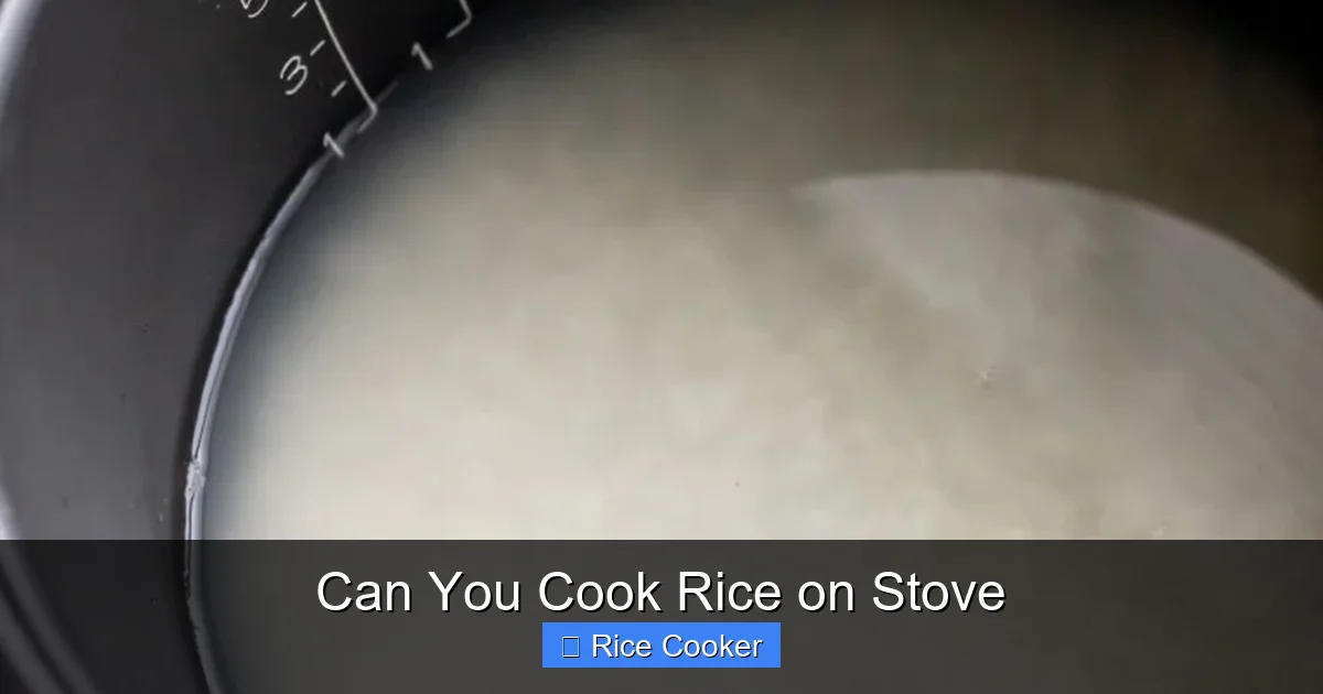 Can You Cook Rice on Stove